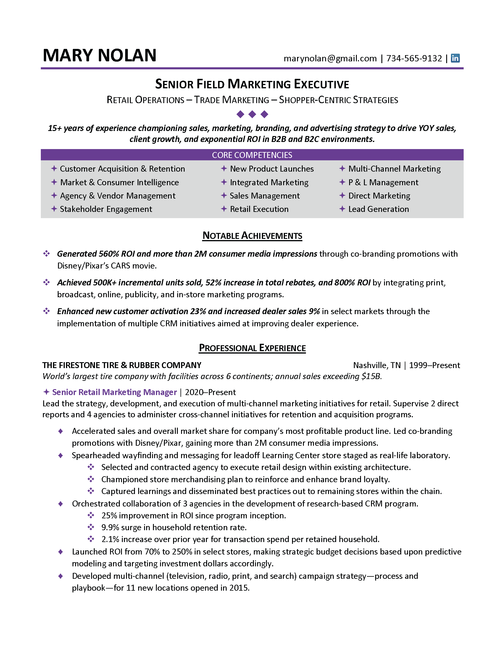sample resume, cv, marketing, executive
